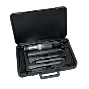 Coffret de détartreuse pneumatique à aiguilles et burins, 4000 BPM, course 1-1/16”