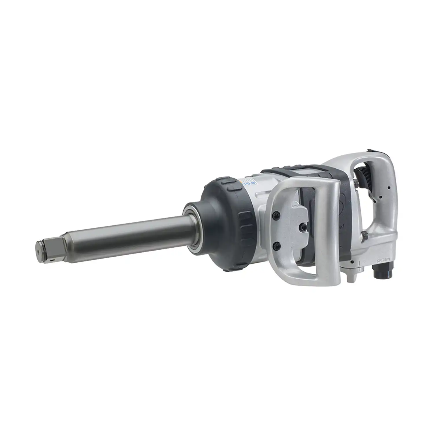 1" Air Impact Wrench, 6" Ext Anvil, Heavy Duty, 1770 ft-lb Torque, Friction Ring-Thru-hole Retainer, D-handle Inside Trigger