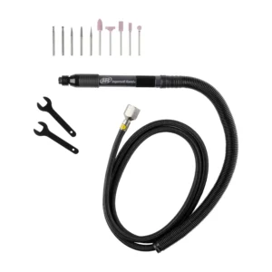 Coffret de meuleuse crayon pneumatique, 60 000 RPM, 5 pointes montées et 5 fraises en carbure