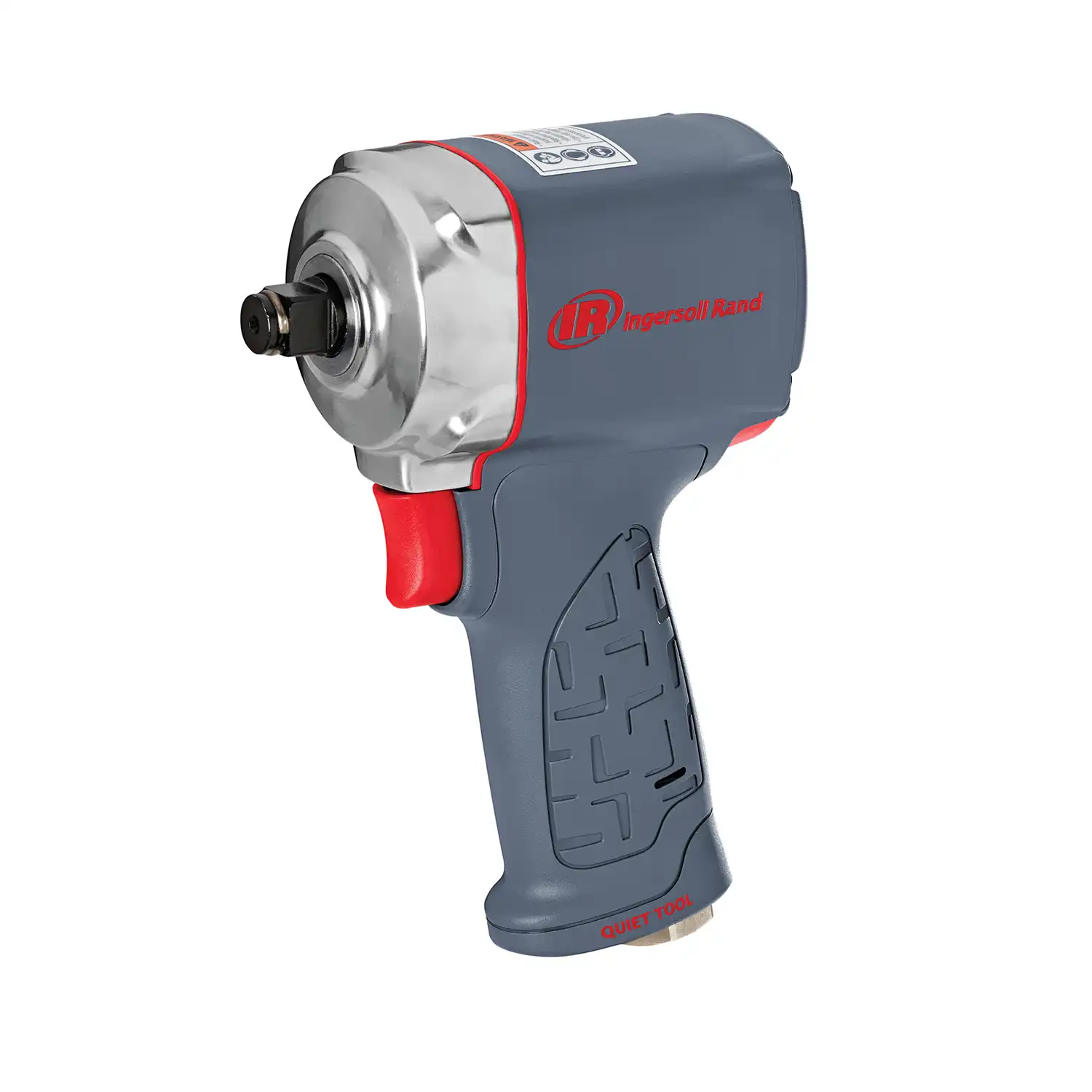 1/2" Ultra Compact Air Impact Wrench, Quiet, 640 ft-lb Torque, Friction Ring Retainer, Pistol